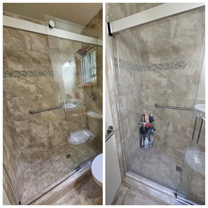 Before and After, Same Same shower door replacement